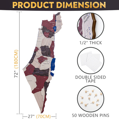 3D Wooden Map of Israel: Connect with the Holy Land