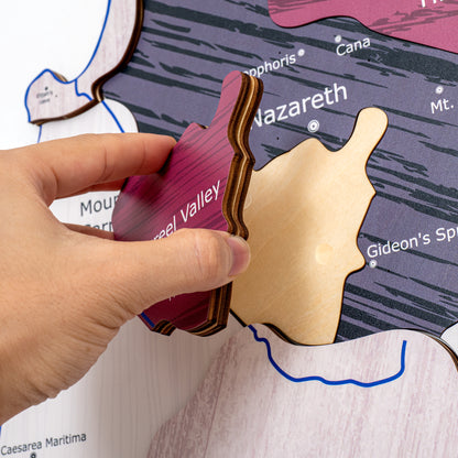 3D Wooden Map of Israel: Connect with the Holy Land