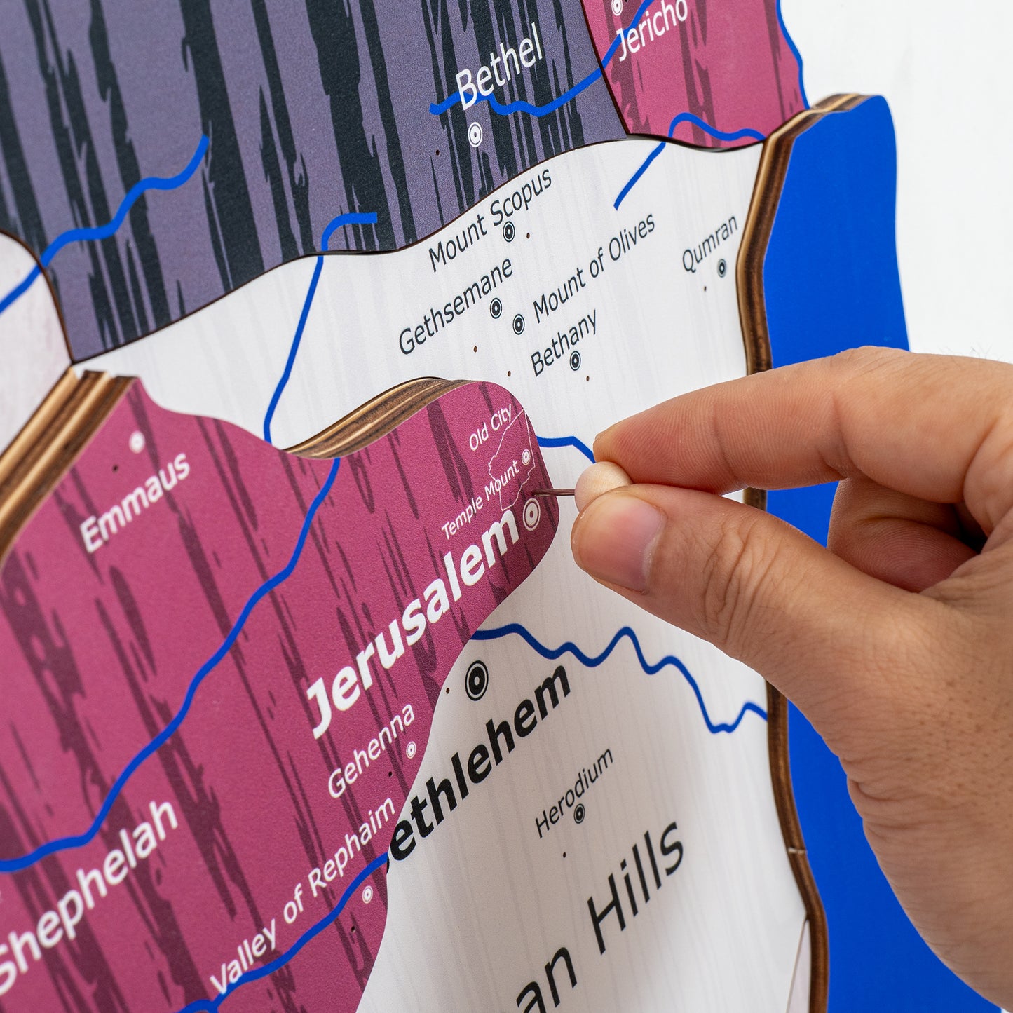 3D Wooden Map of Israel: Connect with the Holy Land